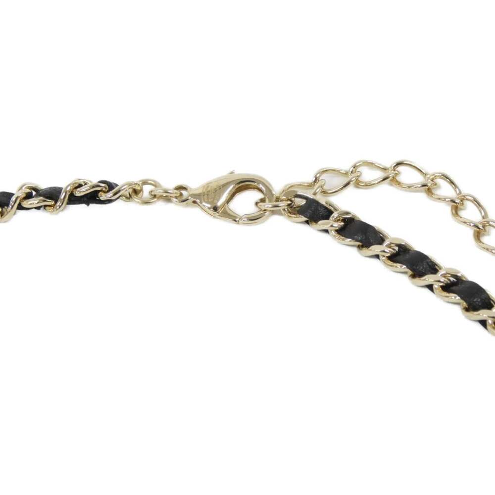 Chanel Choker Necklace Leather And #246658C20B - Picture 4 of 5